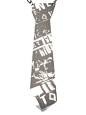 摩登摇滚感定制款超大印花领带项链