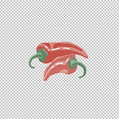 植物蔬菜手绘红辣椒