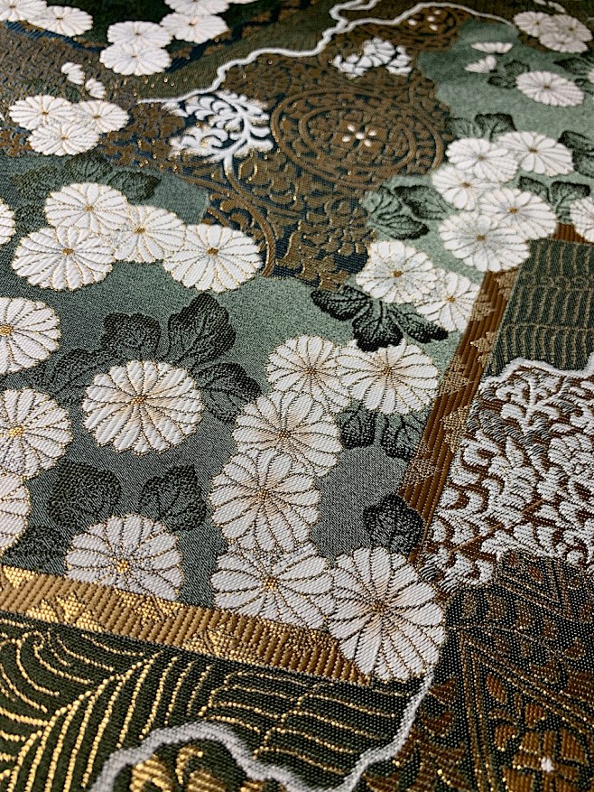 日本进口面料 经典花纹 金镧西阵织 明日...