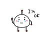 卡通 简笔 表情包 我很好