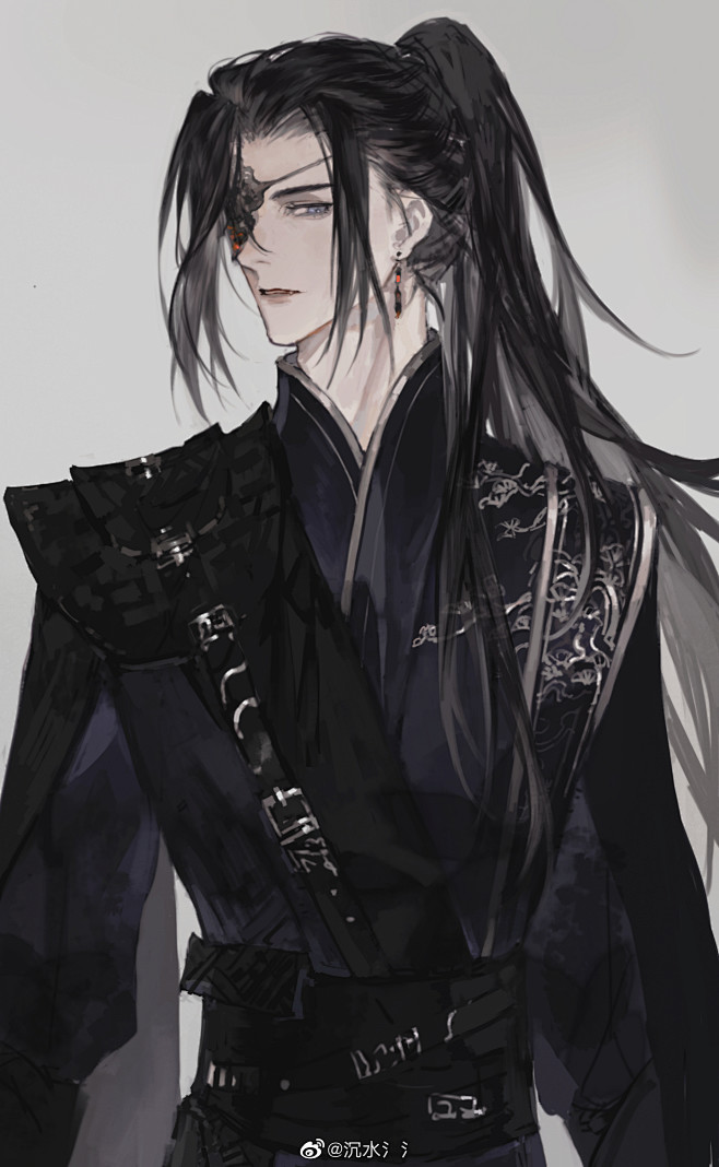 古风黑衣少年