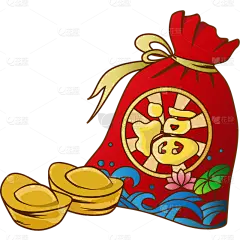 新年氛围元素主题贴纸