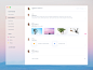 Chat  - new desktop application ui minimal gradient design clean mac app chat colors blur fluent