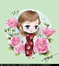 Q版旗袍美女手机壳笔记本图案