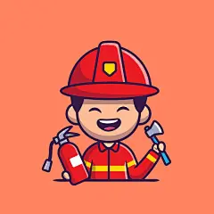 消防员，卡通矢量图插画矢量图素材