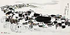 名家吴冠中国画山水四尺字画蜀中风景手绘抽象名人书画送简历纯手绘【图片 价格 品牌 报价】-京东