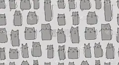 有趣的猫咪家庭，无缝图案为您设计