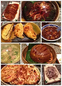 烤鸭包、金牌煎饺、老鸡汤小馄饨、蜜汁藕、酒酿元宵、盐水鸭••••••