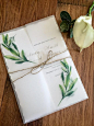 Rustic wedding invitation, elegant wedding invite, vellum invitations, country wedding invitation, chabby chic,