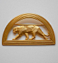 Art Deco Style Gold Panther Brooch Pin by JJ by BeverlysBazaar