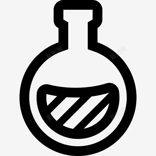 圆底烧瓶加粗实验图标 icon 标识 标志 UI图标 设计图片 免费下载 页面网页 平面电商 创意素材-花瓣网