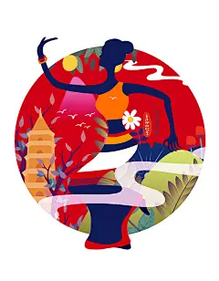 香沫咖啡奶茶原创小青柑普洱茶手绘茶叶包装插画