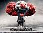 General 1600x1200 mushroom clouds clowns