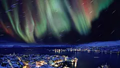 唯美彩色极光素材图片电脑壁纸