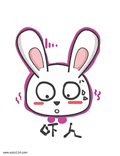 兔子Q版卡通角色动物形象聊天表情包吓人