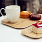 宜家长方形纯色蛋糕盘 欧式下午茶点心盘 环保木质进口托盘