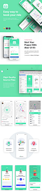 适用于Uber出租车网约车的是一款功能齐全的APP UI KITS