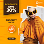 Editable sale banner for web and instagram Premium Vector