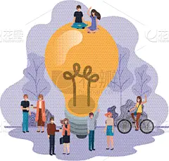 电灯泡,人群,性格,头像,可爱的,白色,创造力,黄色,人,闪亮的