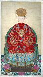 Memorial Portrait of Madame Li, Wife of Kong Chuanduo, 68th-generation Duke for Perpetuating the Sage - Unknown Qing Dynasty Painter