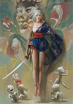 quot;硪丶牵着伱的手看日出采集到插画