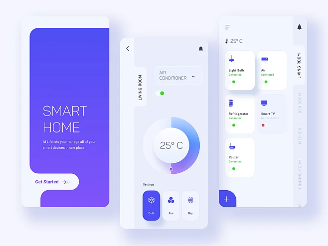 Smart Home App Concept app appdesign design interface minmal smart home ...