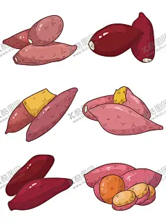 红薯 【酷图网】手绘红薯,红薯,卡通红薯,食物,吃货