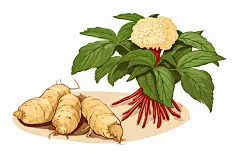 三七中草药医学插画