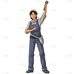 手绘肌理-复古人物常规贴纸