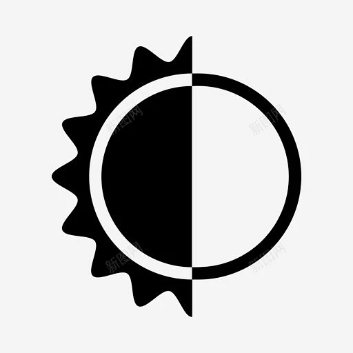通宵开放黄昏到黎明太阳图标 icon 标识 标志 UI图标 设计图片 免费下载 页面网页 平面电商 创意素材-花瓣网