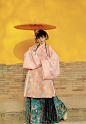 挽纱坊 汉服 明制 交领长比甲 十二生肖马面宴桃源— 秋灵-淘宝网