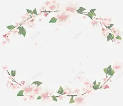 简单粉色花圈 创意素材
