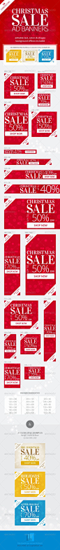 Christmas Sale Web Ad Banners: 
