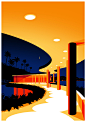 UTOPIA : Illustration series dedicated to the architectural works of Oscar Niemeyer