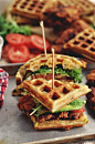 Fried Chicken and Waffle Sandwiches