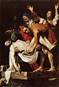 埋葬基督﹝The Entombment﹞
1602 ~ 1604 年
油彩‧畫布，300 x 203 公分
梵蒂岡美術館，羅馬﹝Rome﹞，義大利 (655×960)