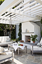 white patio: 