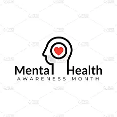 三个重要的提醒海报。五月心理健康宣传月在美国的年度活动。提高对心理健康的认识。控制和保护。预防活动。