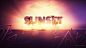sunset summer typography digital art artwork lacza  / 2560x1440 Wallpaper