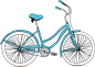 #卡通手绘自行车免抠图PSD/psd源文件  PNG/png透明底素材#   海量素材尽在 -----> 幸运小7@北坤人素材