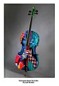 String instruments abstractly painted by Julie Borden@北坤人素材