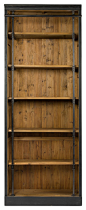 French Library Single Bookcase-Black - Industrial - Bookcases - by Zin Home