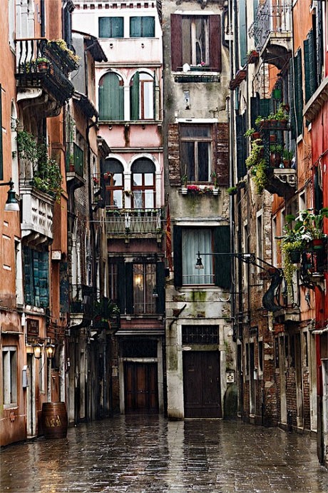 下雨天，威尼斯，意大利