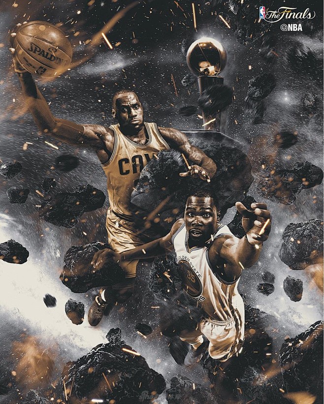 NBA总决赛海报:詹皇杜兰特宿命对决 :...