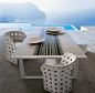 Rectangular porcelain stoneware garden table CANASTA | Garden table by B&B Italia Outdoor