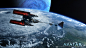 Pandora's Orbit Matte Painting, Jaime Jasso : I did this Matte painting and later re-projected in 3D geometry, as seen in Avatar ( 2009 ) it was part of 2 or 3 shots in the film