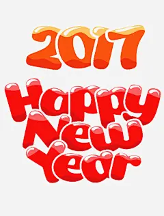 2017新年快乐卡通字体高清素材 2017 元旦 元旦素材 卡通 字母 新年 新年快乐 新年海报设计 新年素材 海报素材 免抠png 设计图片 免费下载