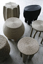 CHRISTIAN ASTUGUEVIEILLE, ROPE STOOL: really cool shapes.