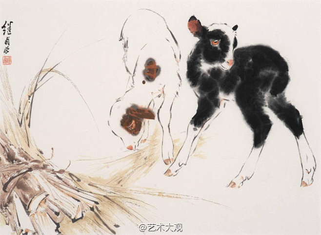 国画】刘继卣动物画作品欣赏——刘继卣（1918--1983）天津市人，中国近