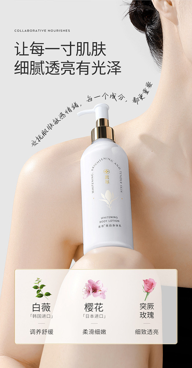素萃特证美白身体乳滋润型秋冬果酸香味持久...
